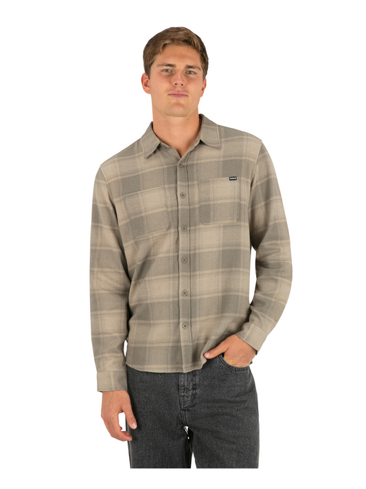 Eugene Flannel Long Sleeve in Olive