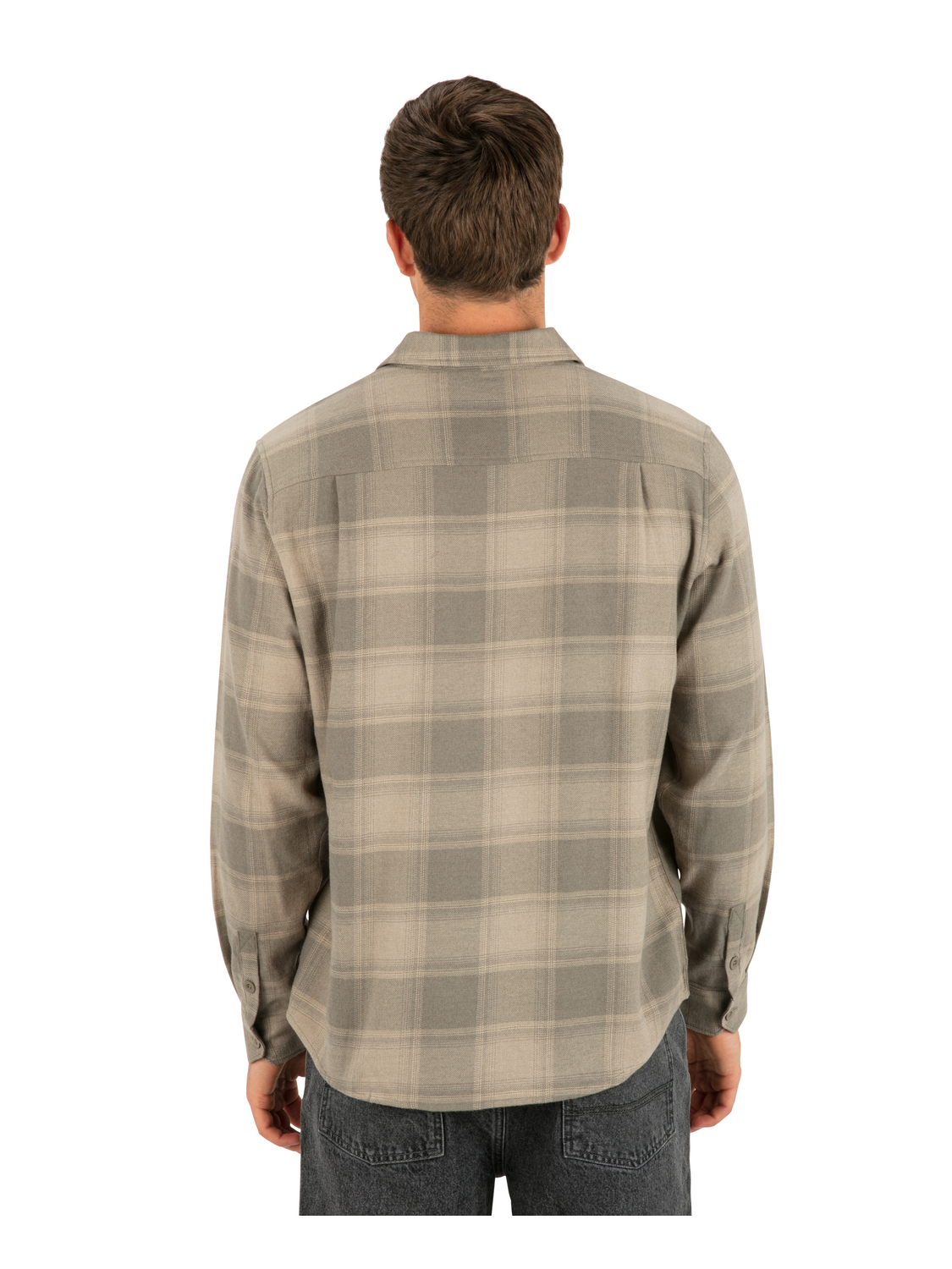 Eugene Flannel Long Sleeve in Olive