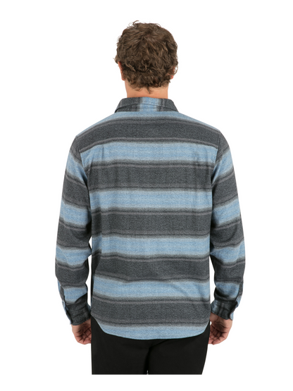 Eugene Stripe Flannel Long Sleeve in Aquifer