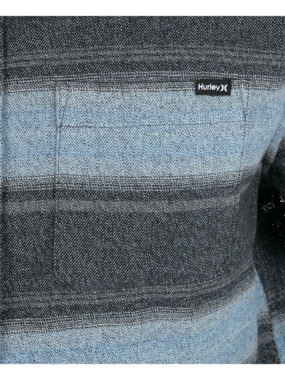 Eugene Stripe Flannel Long Sleeve in Aquifer