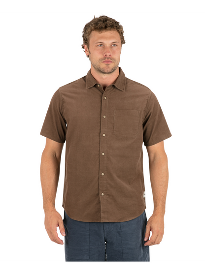 Ward Cord Short Sleeve in Espresso