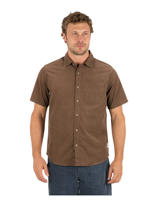 Ward Cord Short Sleeve in Espresso