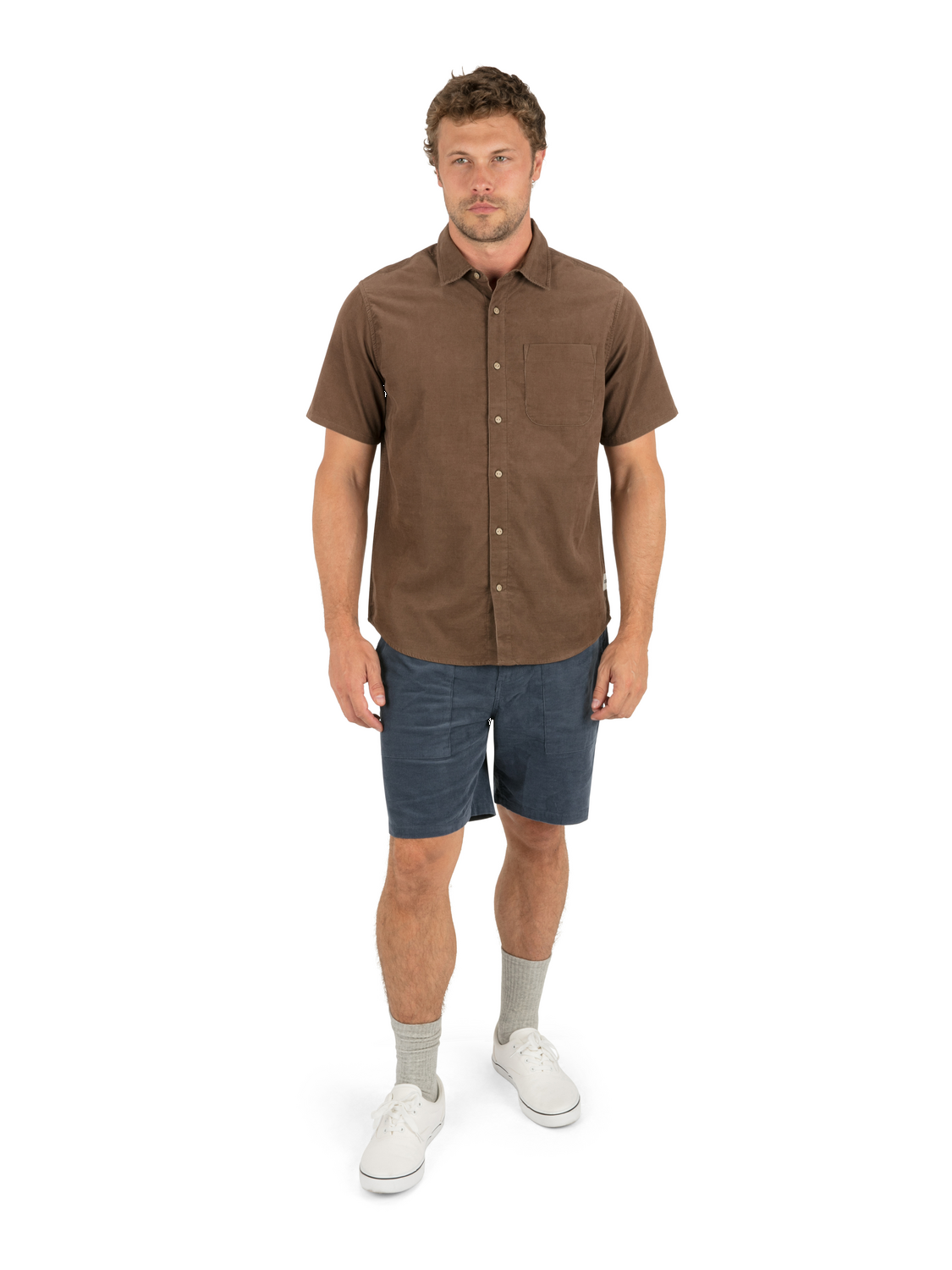 Ward Cord Short Sleeve in Espresso