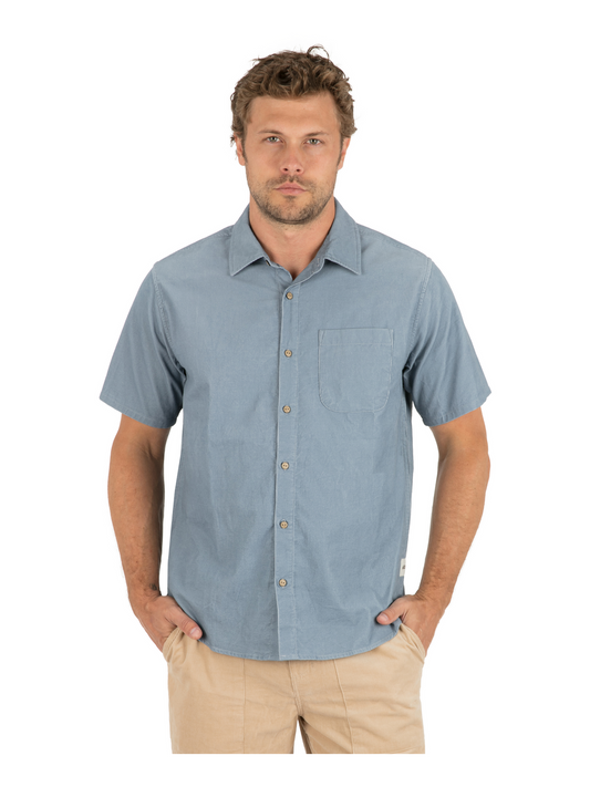 Ward Cord Short Sleeve in Worker Blue
