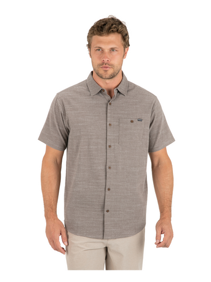 H2O Dri Slub Short Sleeve in Olive Grey