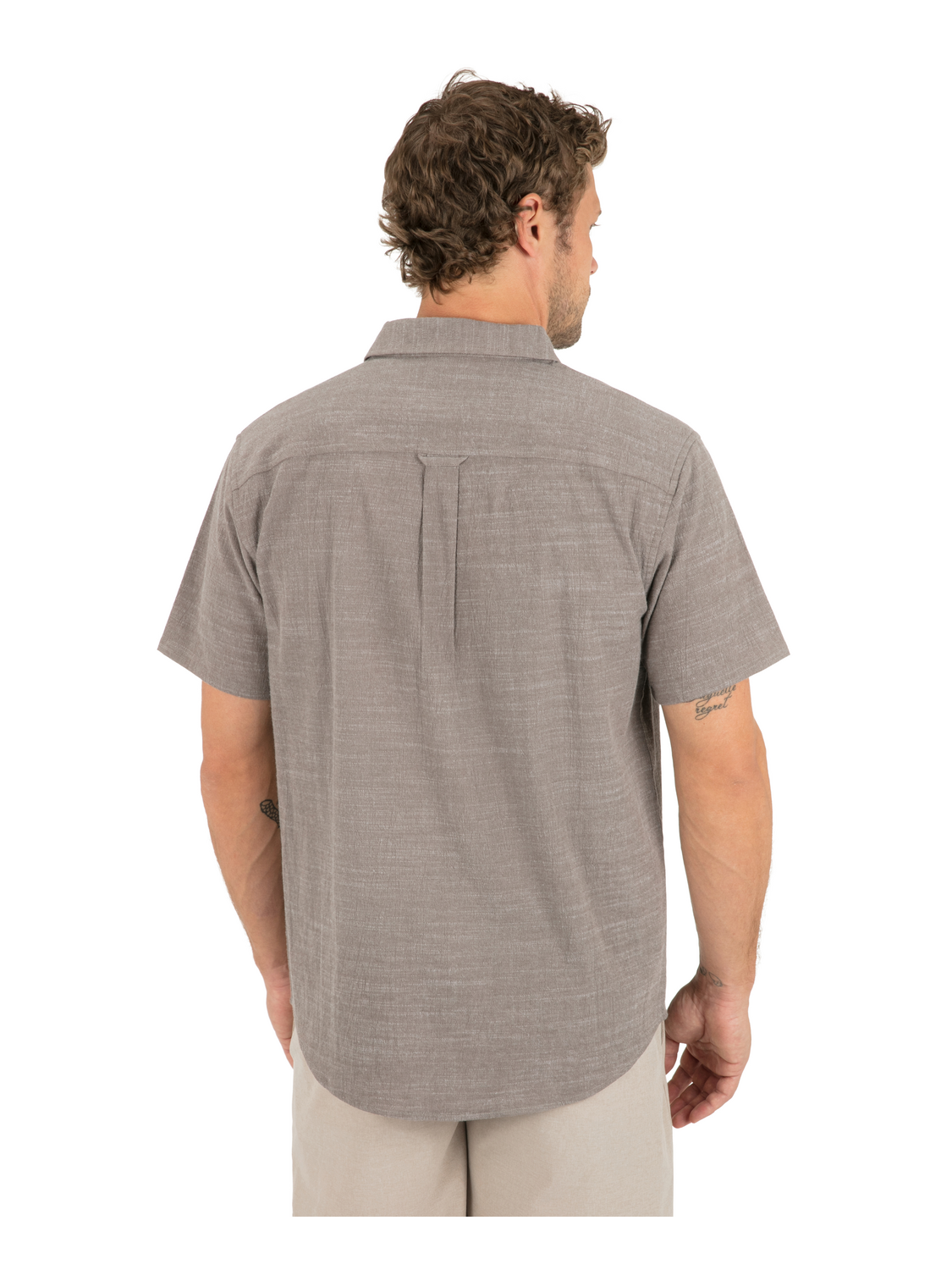 H2O Dri Slub Short Sleeve in Olive Grey