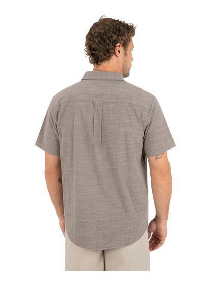 H2O Dri Slub Short Sleeve in Olive Grey