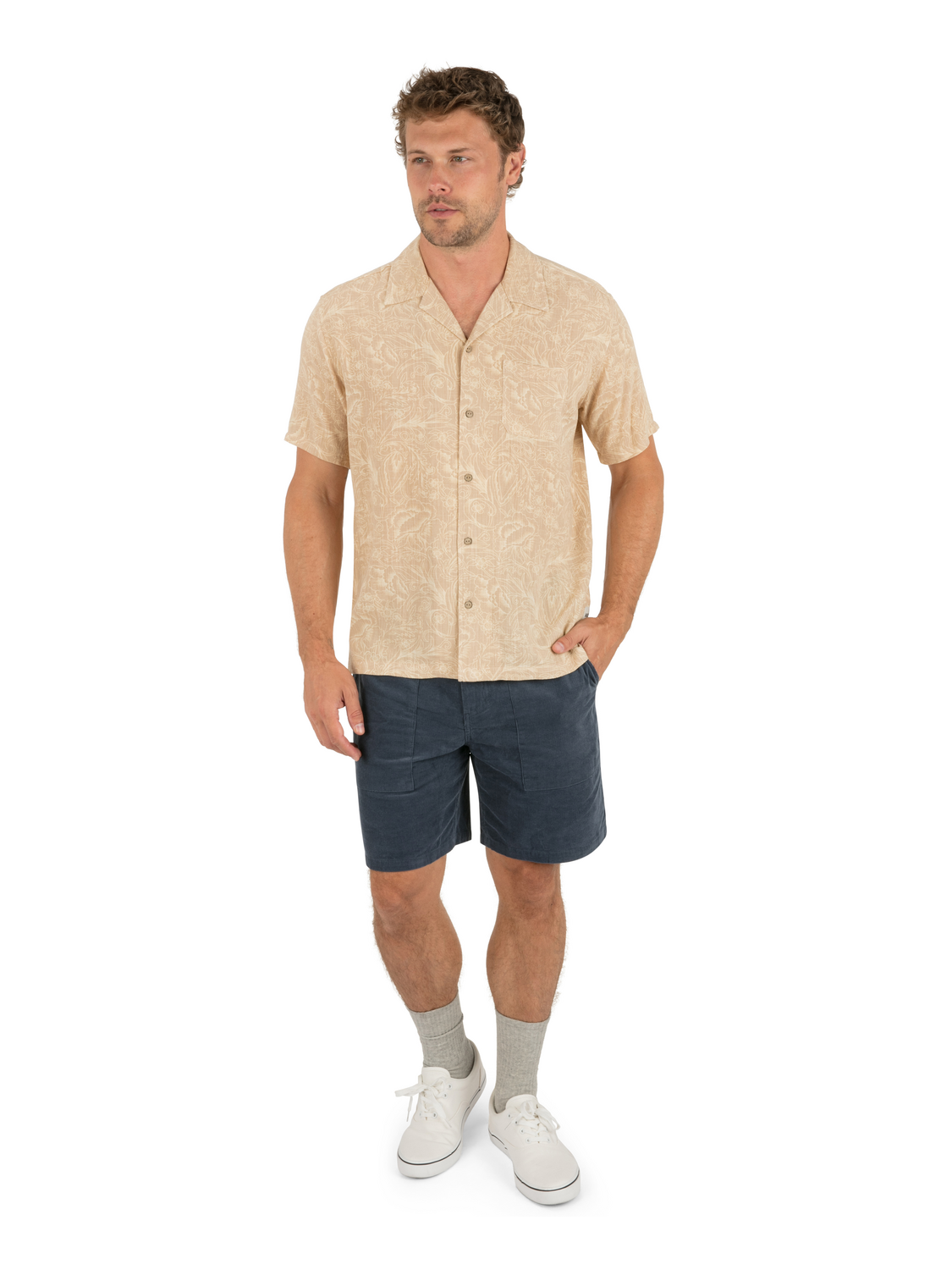 Lisbon Camp Short Sleeve in Hazelnut