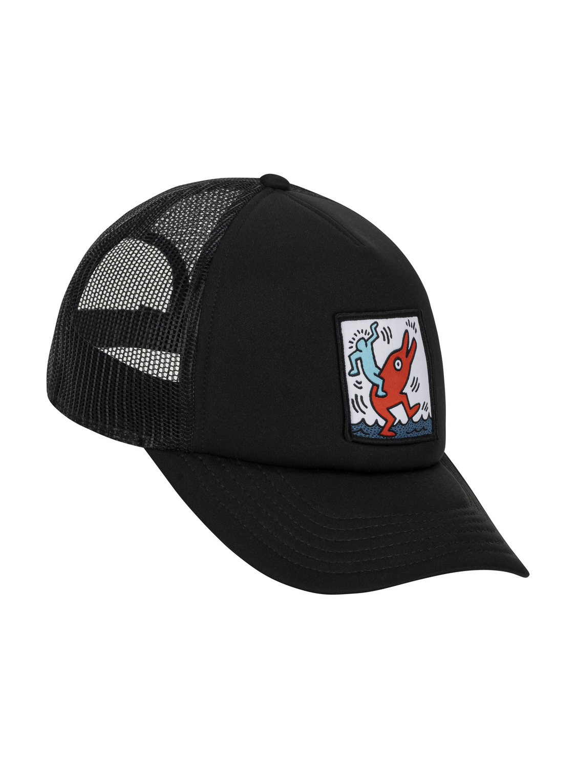 Hurley x Keith Haring Drop In Trucker Hat in Black