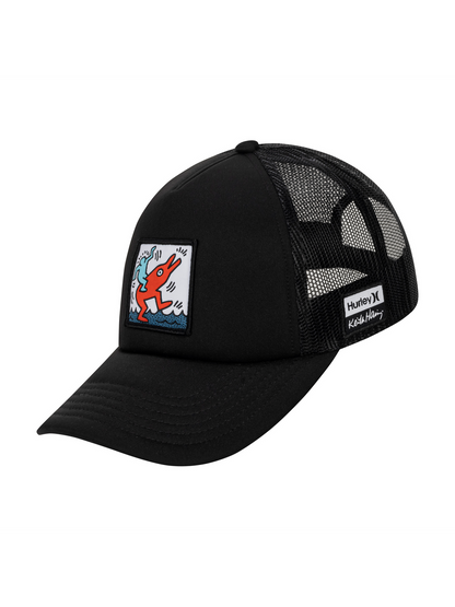 Hurley x Keith Haring Drop In Trucker Hat in Black