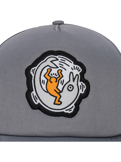 Hurley x Keith Haring Drop In Trucker Hat in Wolf Grey