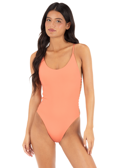 Solid Moderate One Piece in Coral Reef