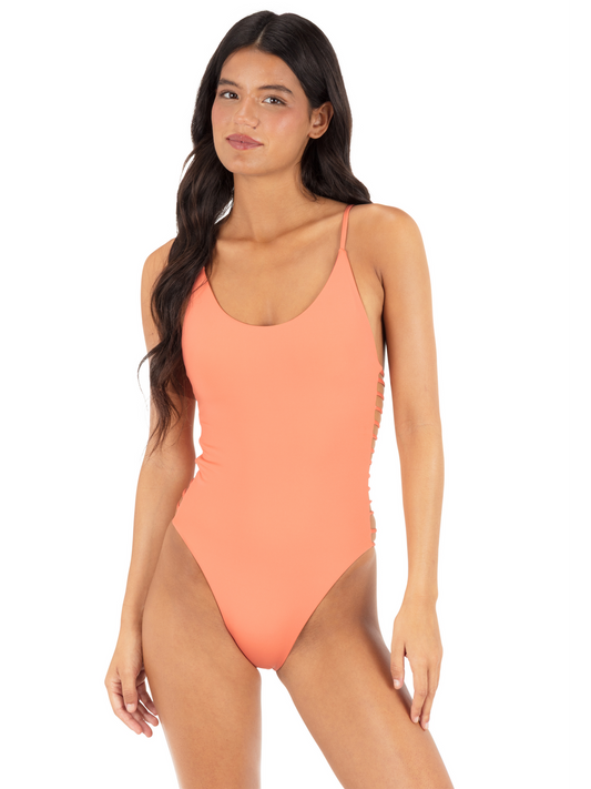 Solid Moderate One Piece in Coral Reef