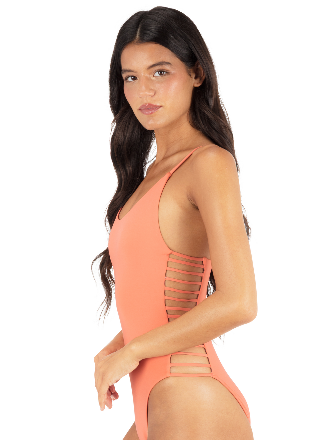 Solid Moderate One Piece in Coral Reef