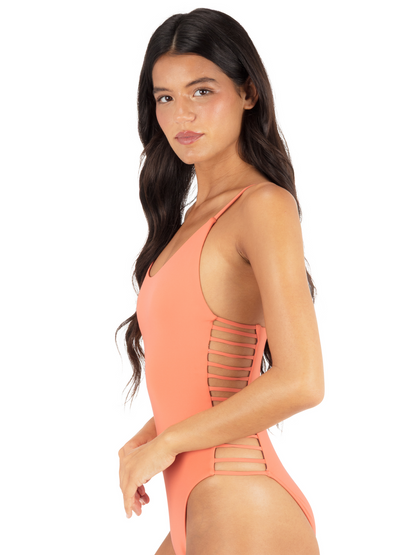 Solid Moderate One Piece in Coral Reef