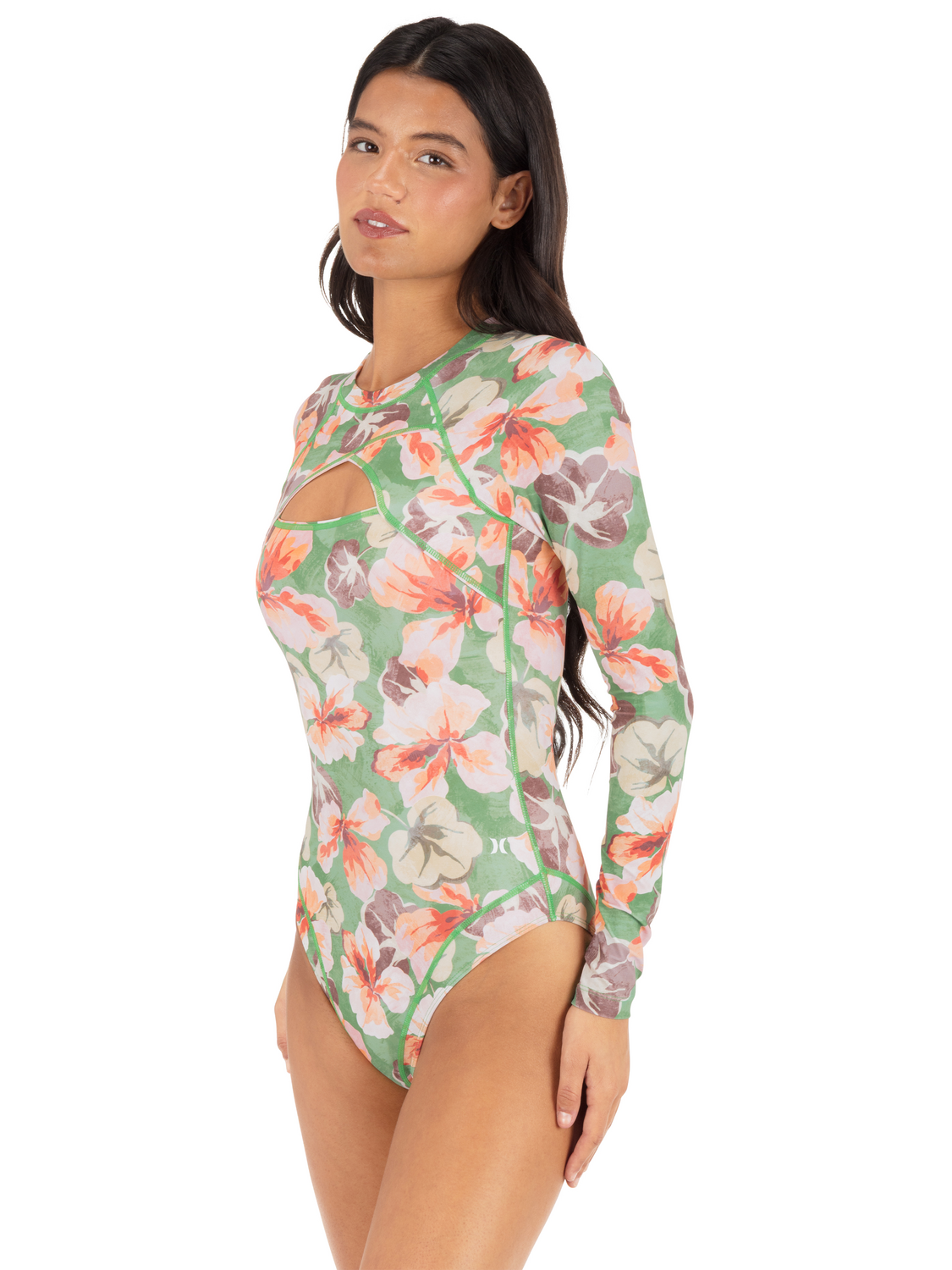 Gingko Cloud Max Cross Yoke Moderate Surfsuit in Gingko Cloud / Terracotta