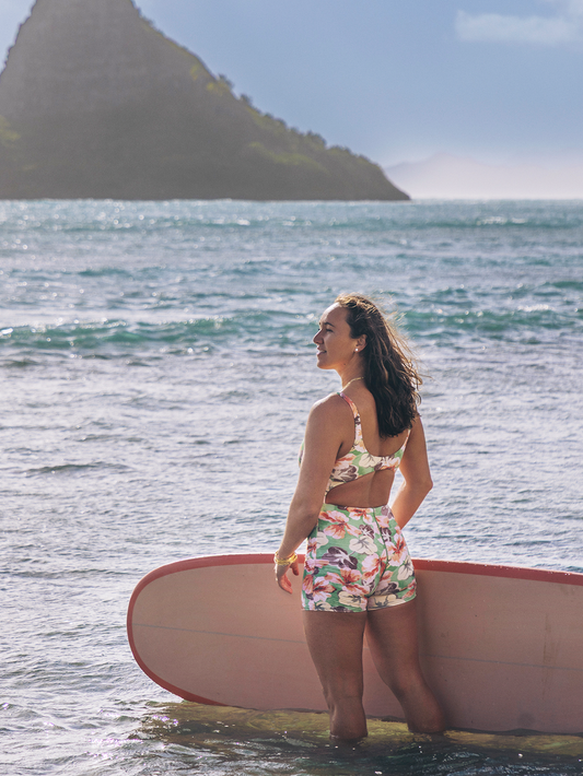 Gingko Cloud Max Surf Suit in Gingko Cloud / Terracotta