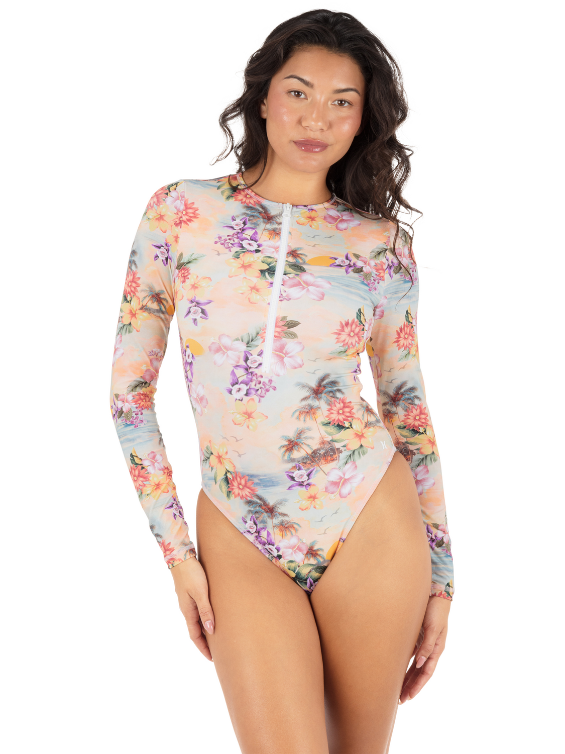 Scenic Sunset Zip Front Moderate Surfsuit in Scenic Sunset / Mystic Dawn