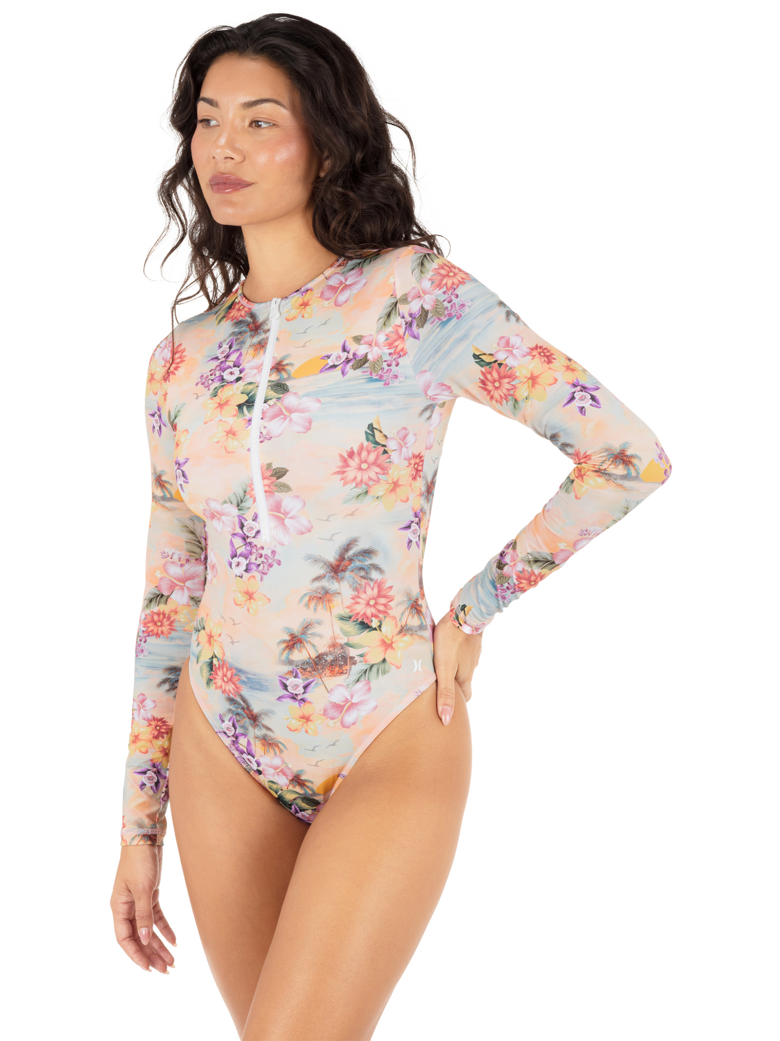 Scenic Sunset Zip Front Moderate Surfsuit in Scenic Sunset / Mystic Dawn