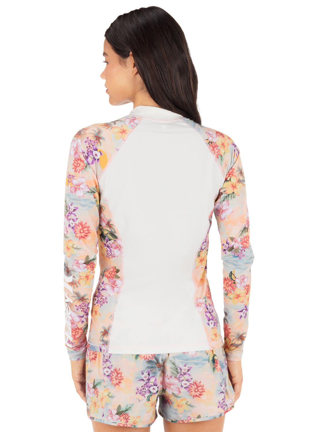Scenic Sunset Long Sleeve Front Zip Rashguard in Scenic Sunset / Mystic Dawn