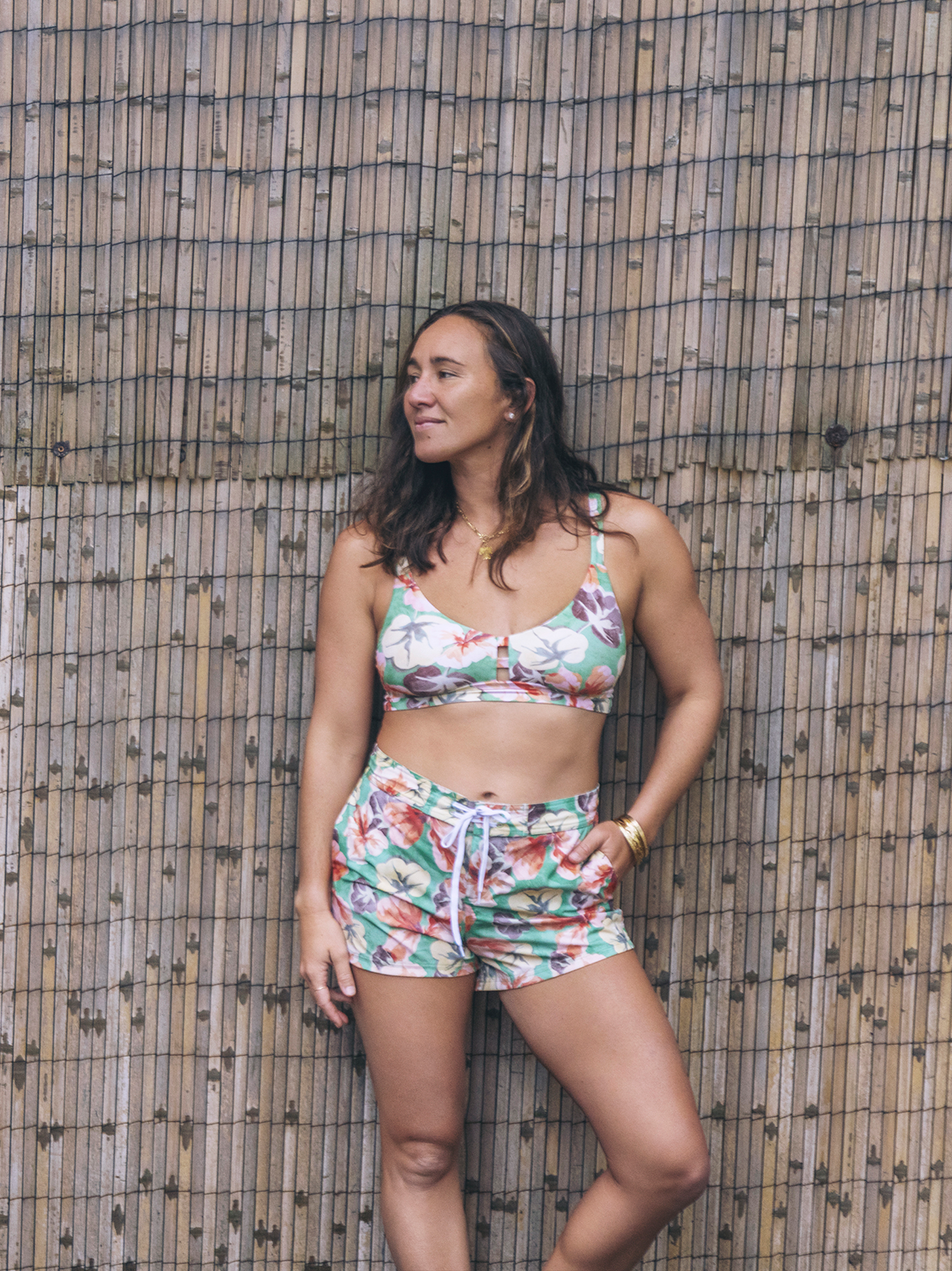 Gingko Cloud 3" Boardshort in Gingko Cloud / Terracotta