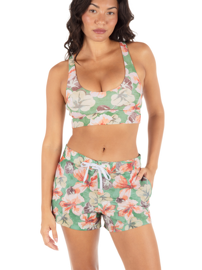Gingko Cloud 3" Boardshort in Gingko Cloud / Terracotta