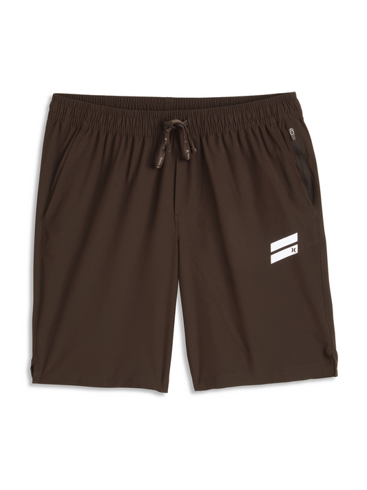 Exist Slash Logo Light Weight Sport Short in Brown