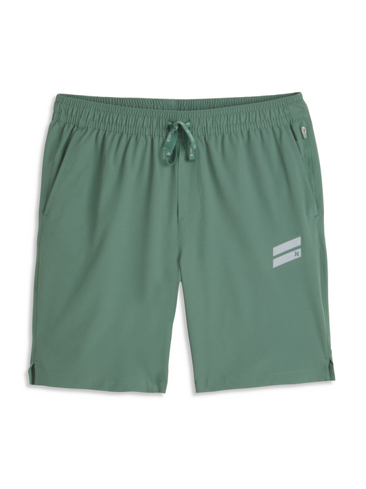 Exist Slash Logo Light Weight Sport Short in Duck Green