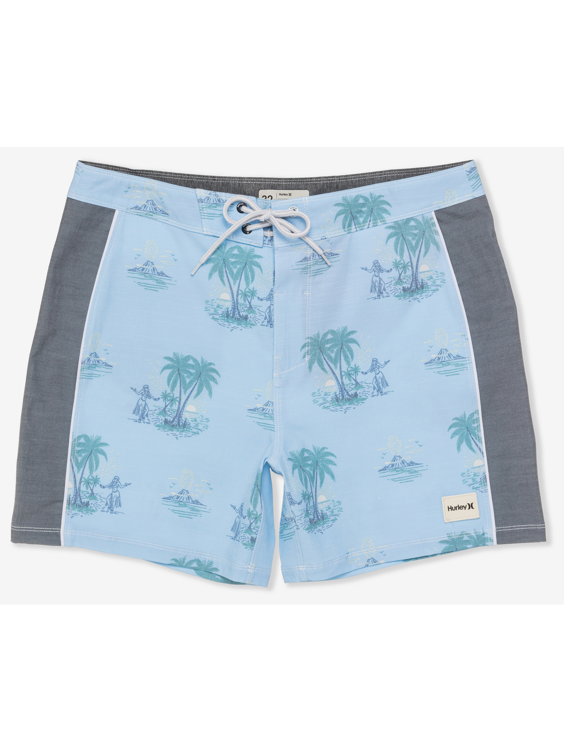 Phantom Naturals Blocked Session Boardshort 16" in EIFEL BLUE