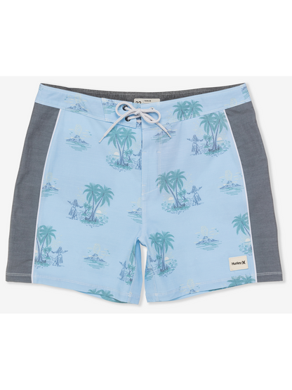 Phantom Naturals Blocked Session Boardshort 16" in EIFEL BLUE