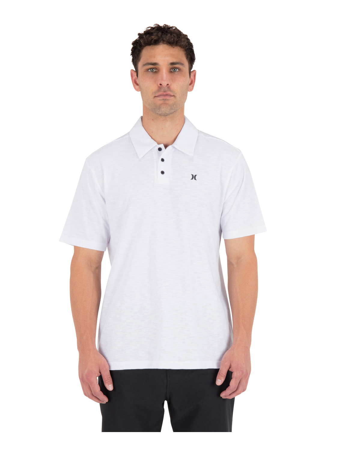Icon Slub Polo Short Sleeve in White