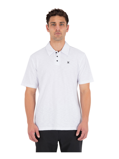 Icon Slub Polo Short Sleeve in White