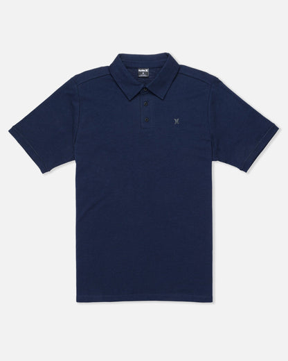 Icon Slub Polo Short Sleeve in Obsidian