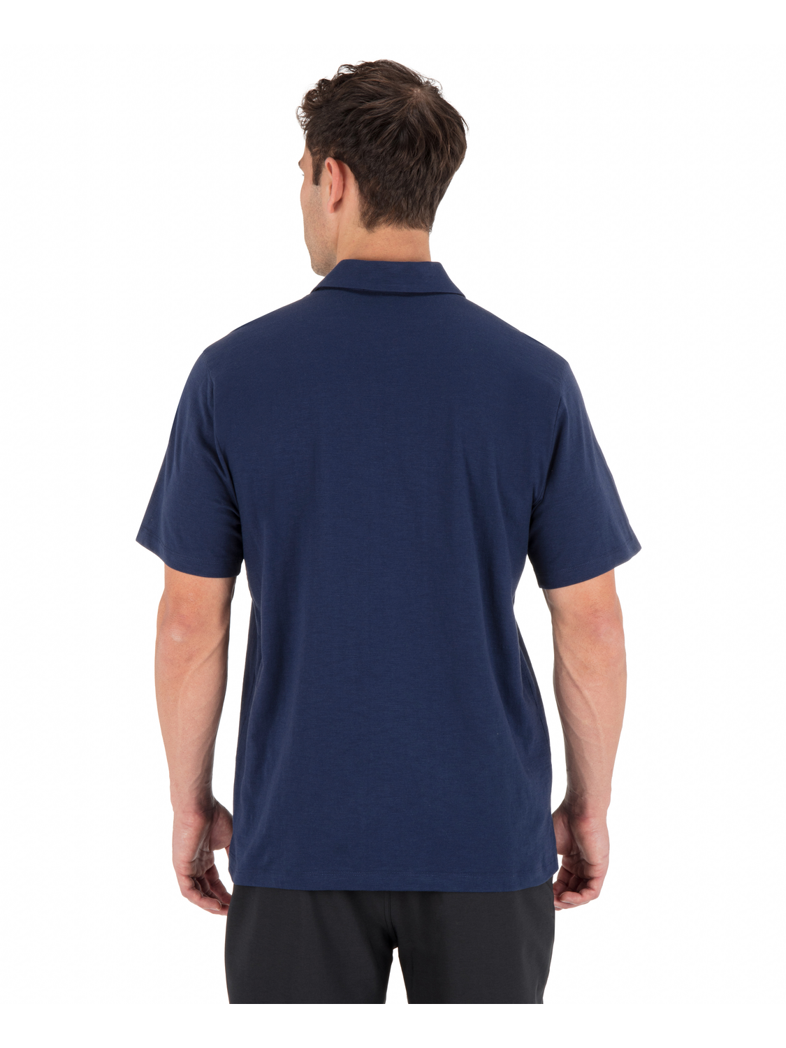 Icon Slub Polo Short Sleeve in Obsidian
