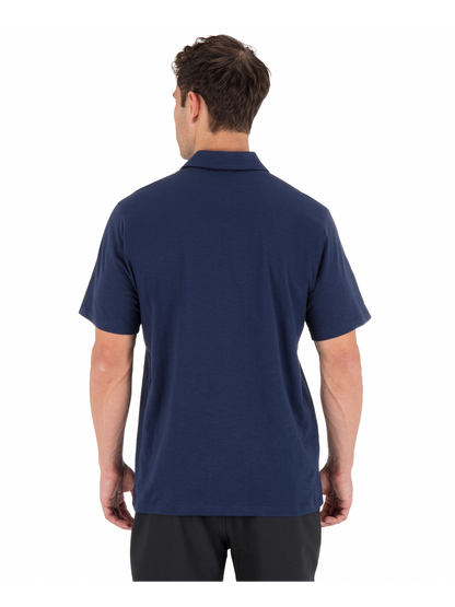 Icon Slub Polo Short Sleeve in Obsidian
