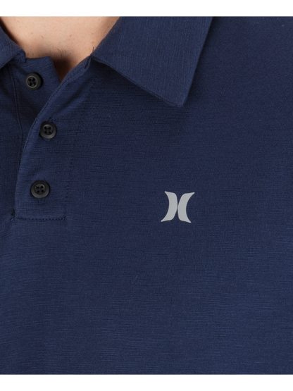 Icon Slub Polo Short Sleeve in Obsidian