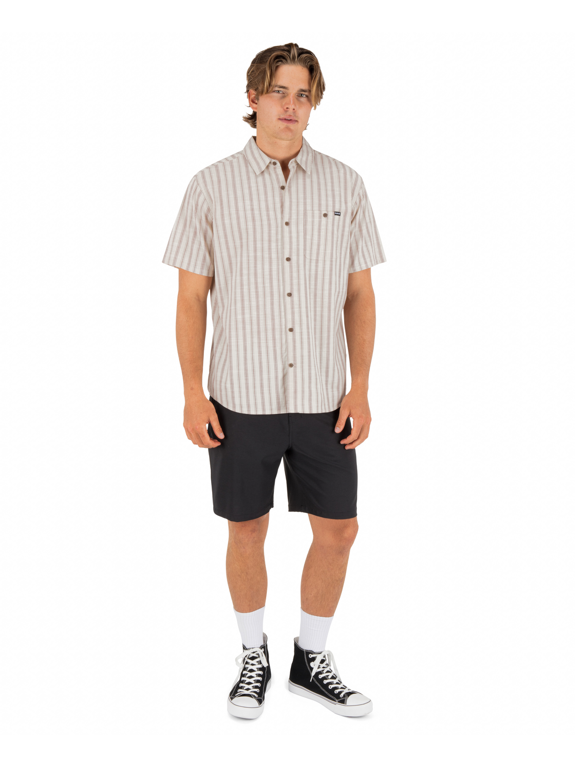 Lido Stripe Short Sleeve in Bone