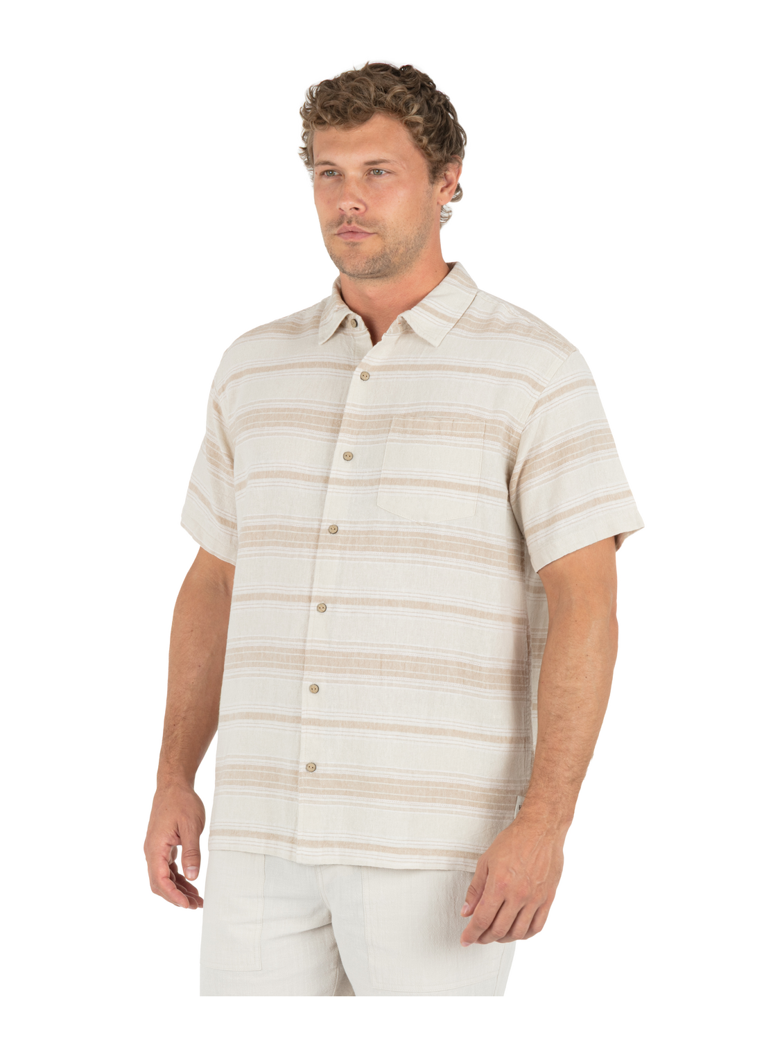 Oceanside Short Sleeve in Bone Combo