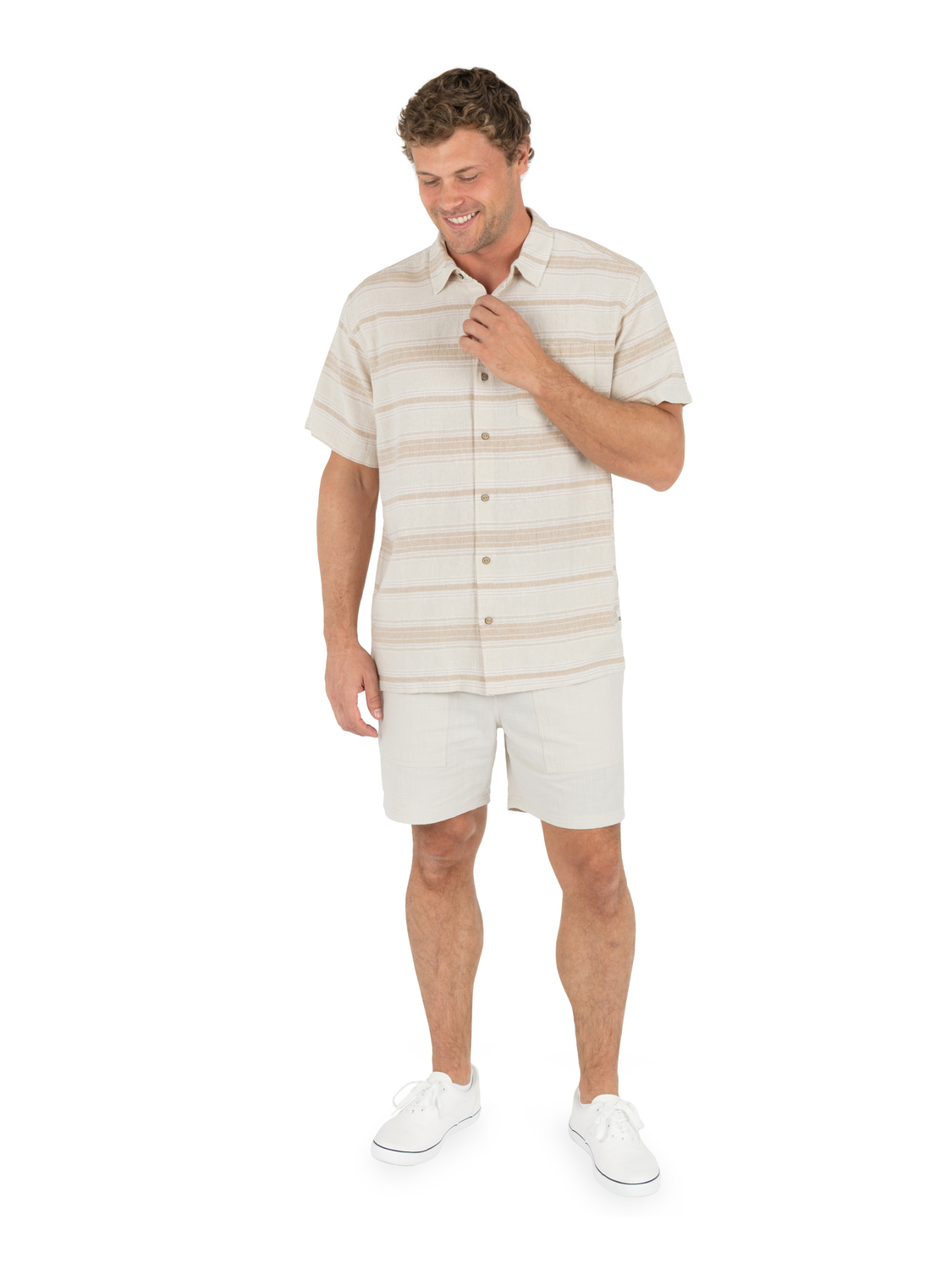Oceanside Short Sleeve in Bone Combo