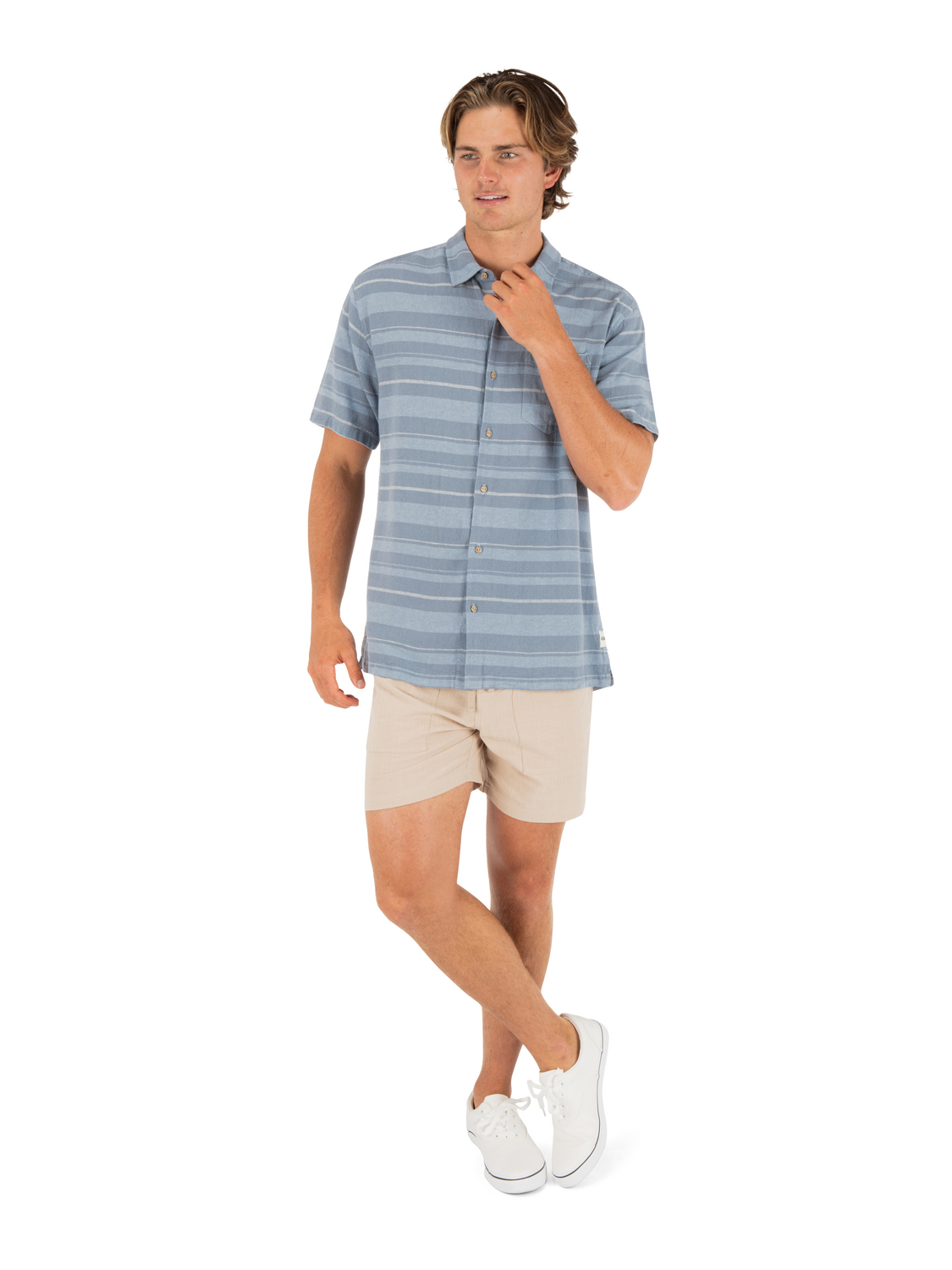 Oceanside Short Sleeve in Worker Blue