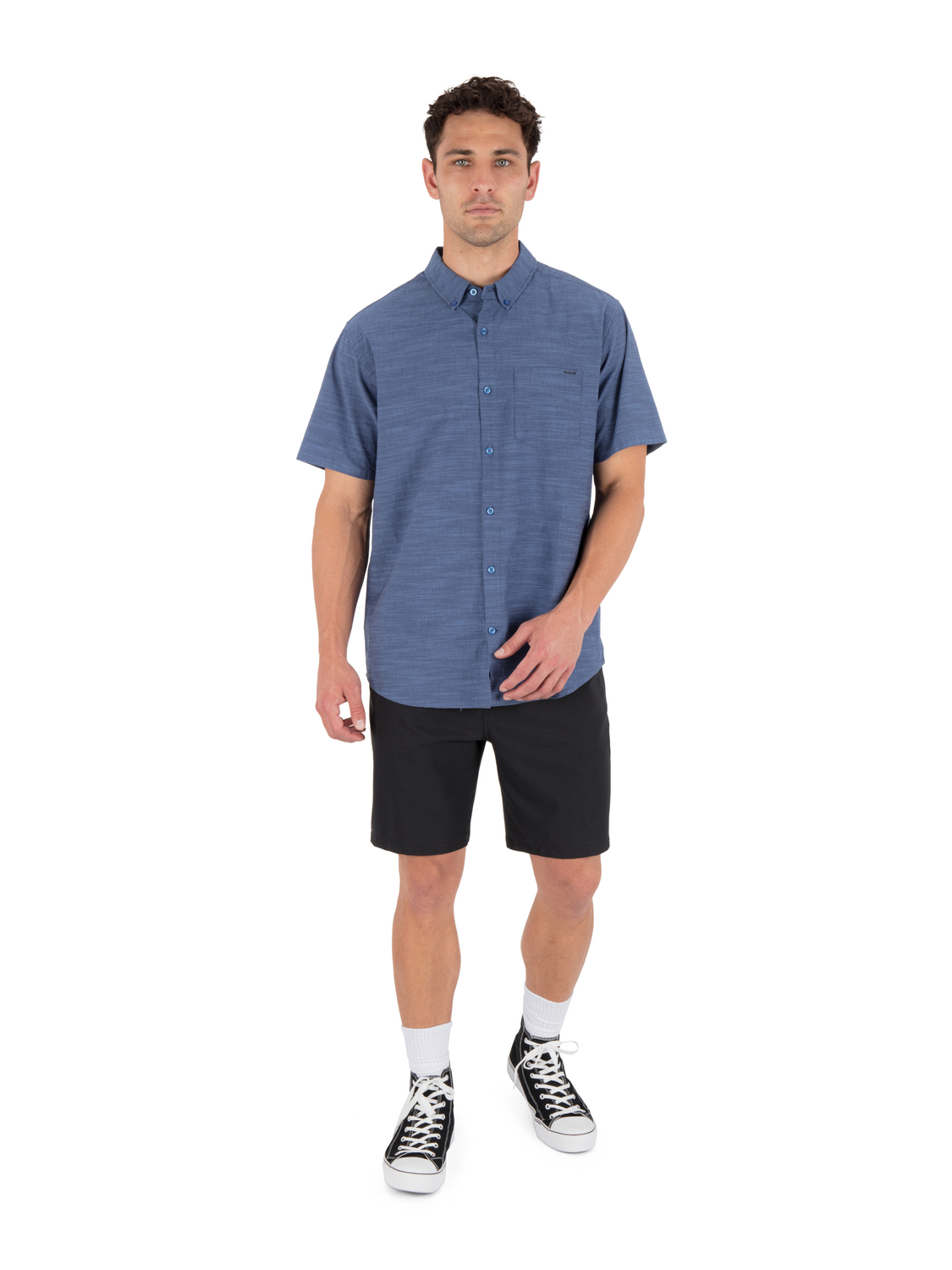 Icon Stretch Short Sleeve in Obsidian