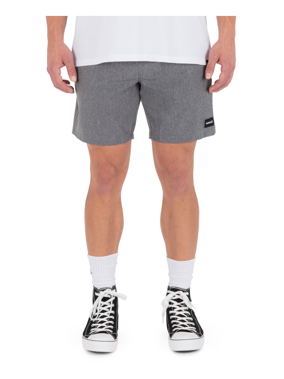 Phantom Flow Volley Walkshort 18" in Black Heather