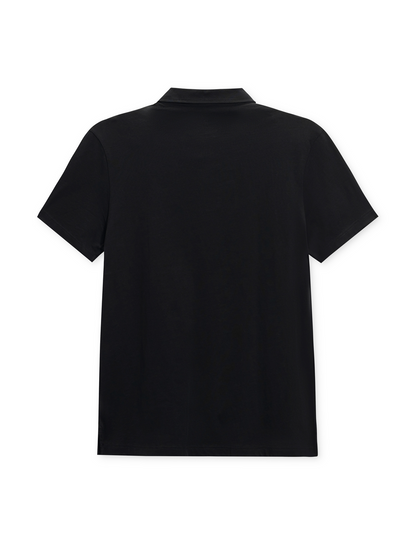 Icon Short Sleeve Polo in Black