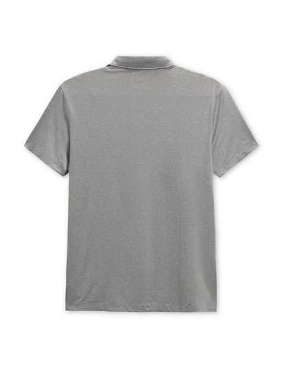 One & Only Space-Dyed Short Sleeve Polo in Black