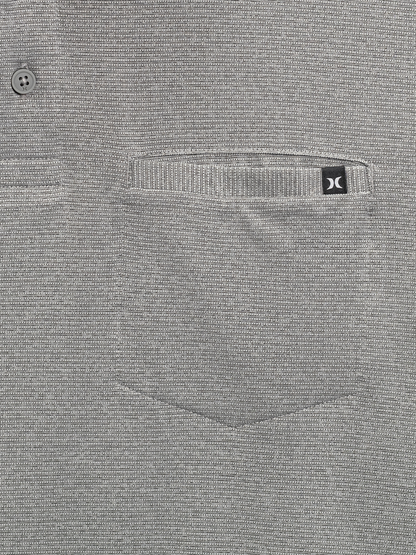 One & Only Space-Dyed Short Sleeve Polo in Black