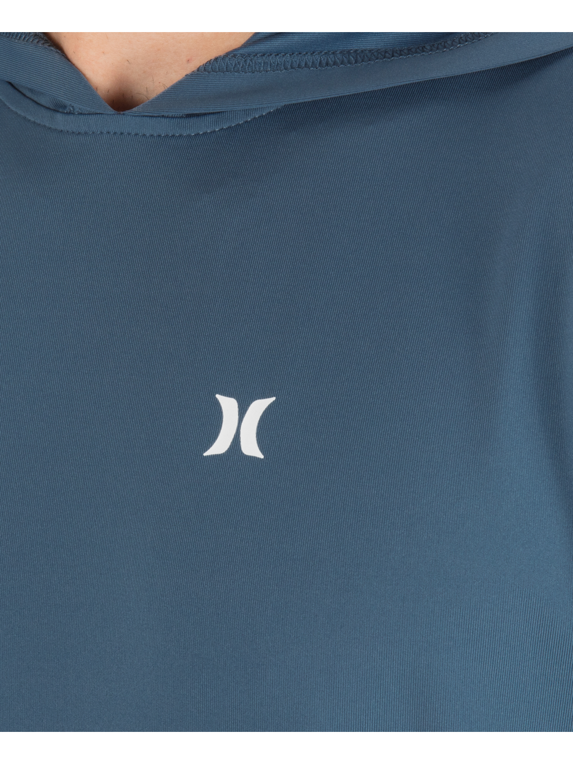 Hybrid Hooded UPF Long Sleeve in Grey Teal