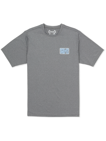 Hybrid UPF Short Sleeve in Ion Grey Heather
