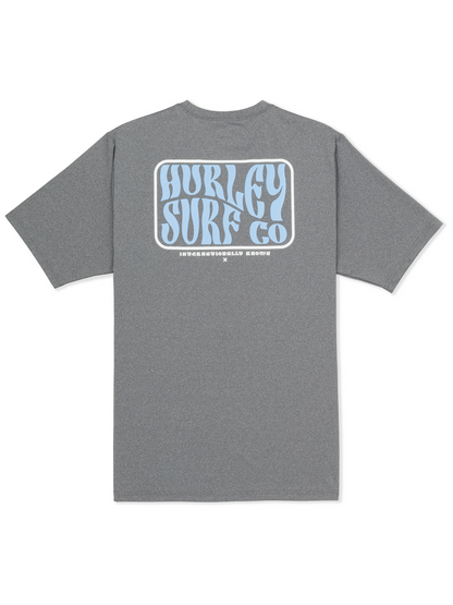 Hybrid UPF Short Sleeve in Ion Grey Heather