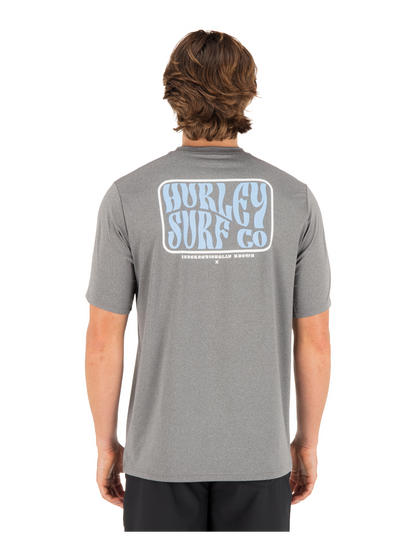 Hybrid UPF Short Sleeve in Ion Grey Heather