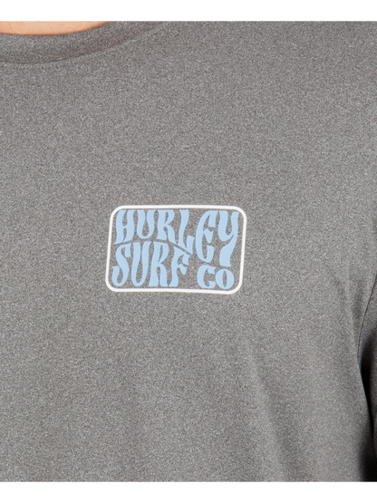Hybrid UPF Short Sleeve in Ion Grey Heather